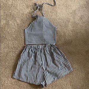 Striped two piece set